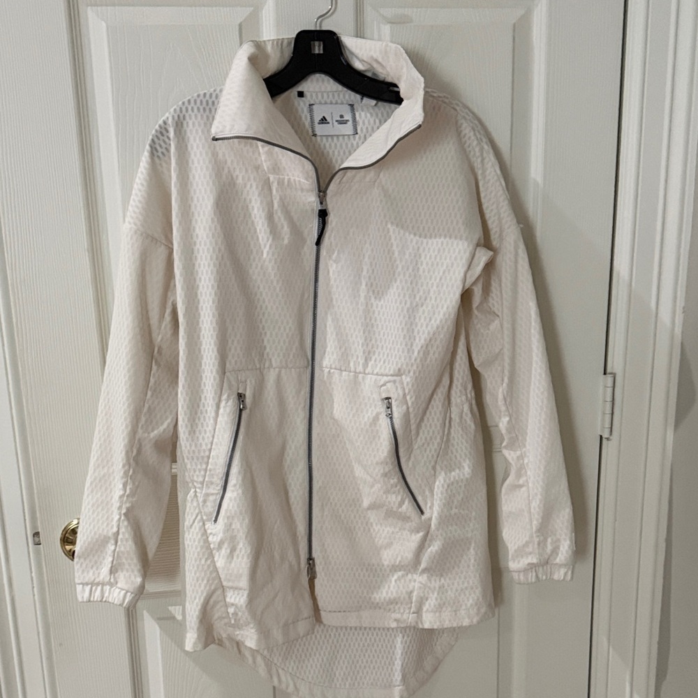 Adidas reigning champ White Mesh Jacket small